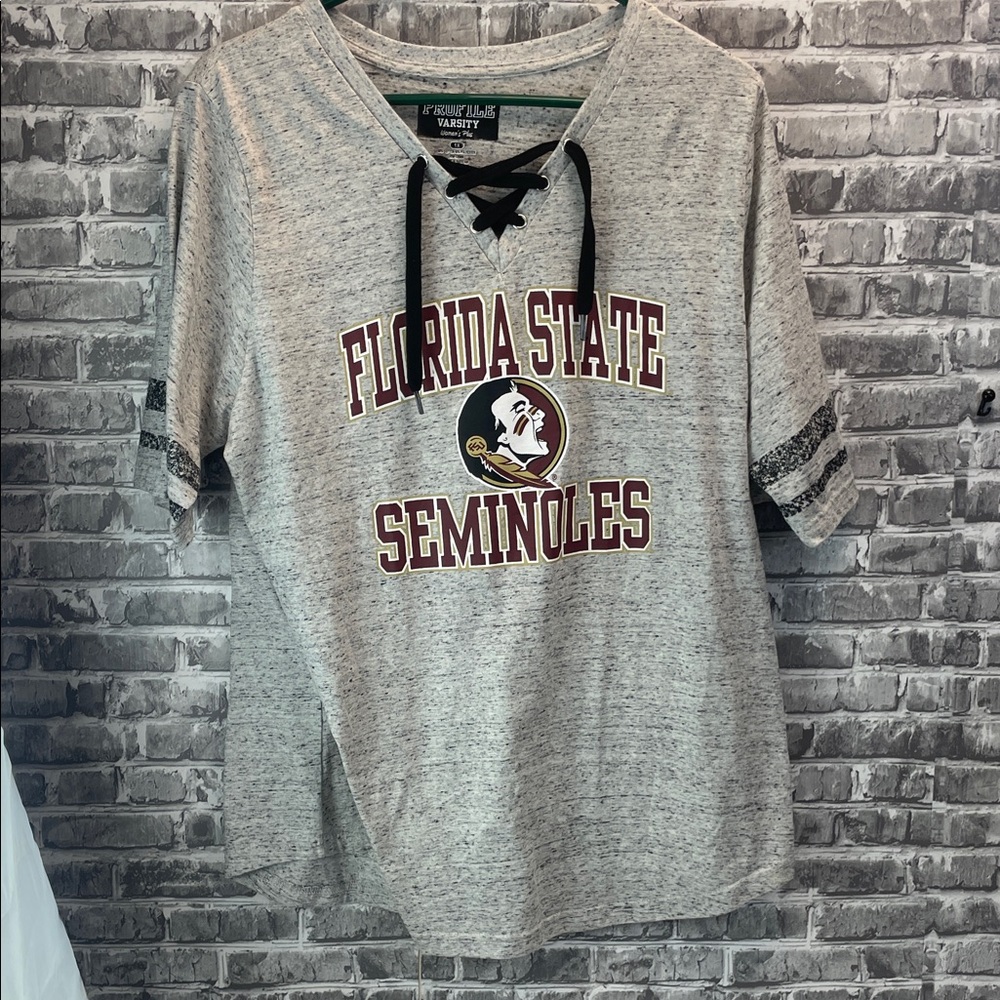 Florida State Varsity Women's Plus Gray T-Shirt